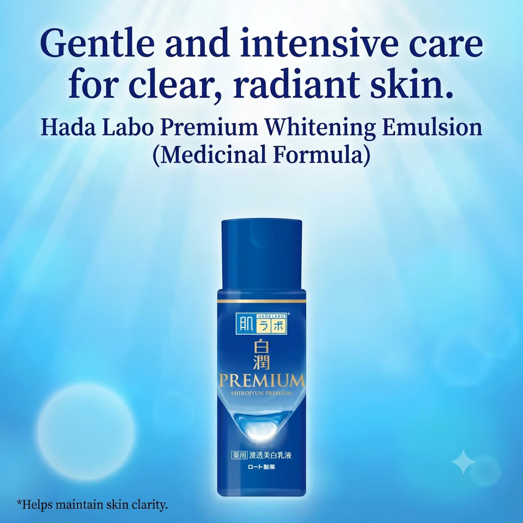 Hada Labo Shirojyun Premium Milky Lotion 140ml – Brightening Emulsion