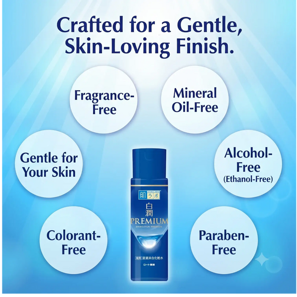Hada Labo Shirojyun Premium Whitening Lotion 170ml – Medicated Brightening Toner