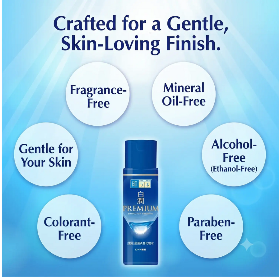 Hada Labo Shirojyun Premium Whitening Lotion 170ml – Medicated Brightening Toner