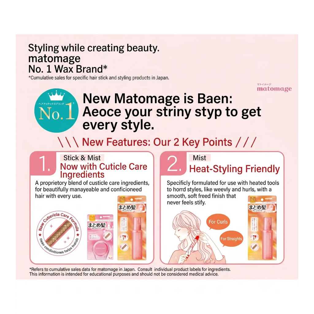 Matomage Hair Styling Stick Wax Regular Unscented 13g