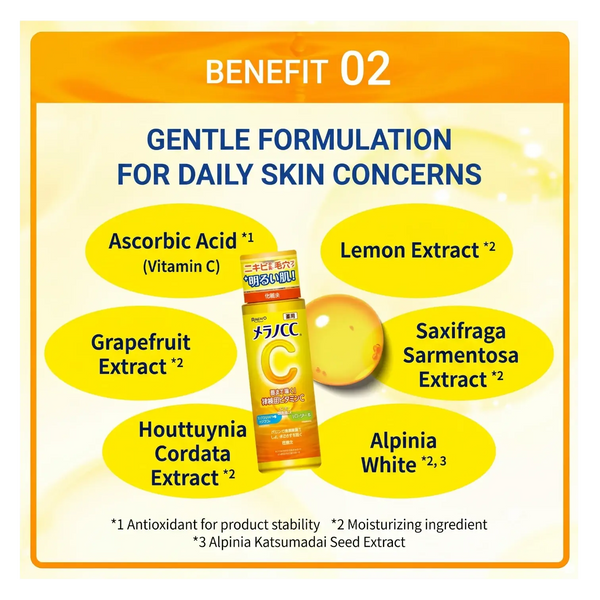 Melano CC Vitamin C Brightening Lotion 170ml – Medicated Brightening Toner