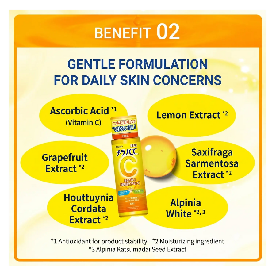 Melano CC Vitamin C Brightening Lotion 170ml – Medicated Brightening Toner