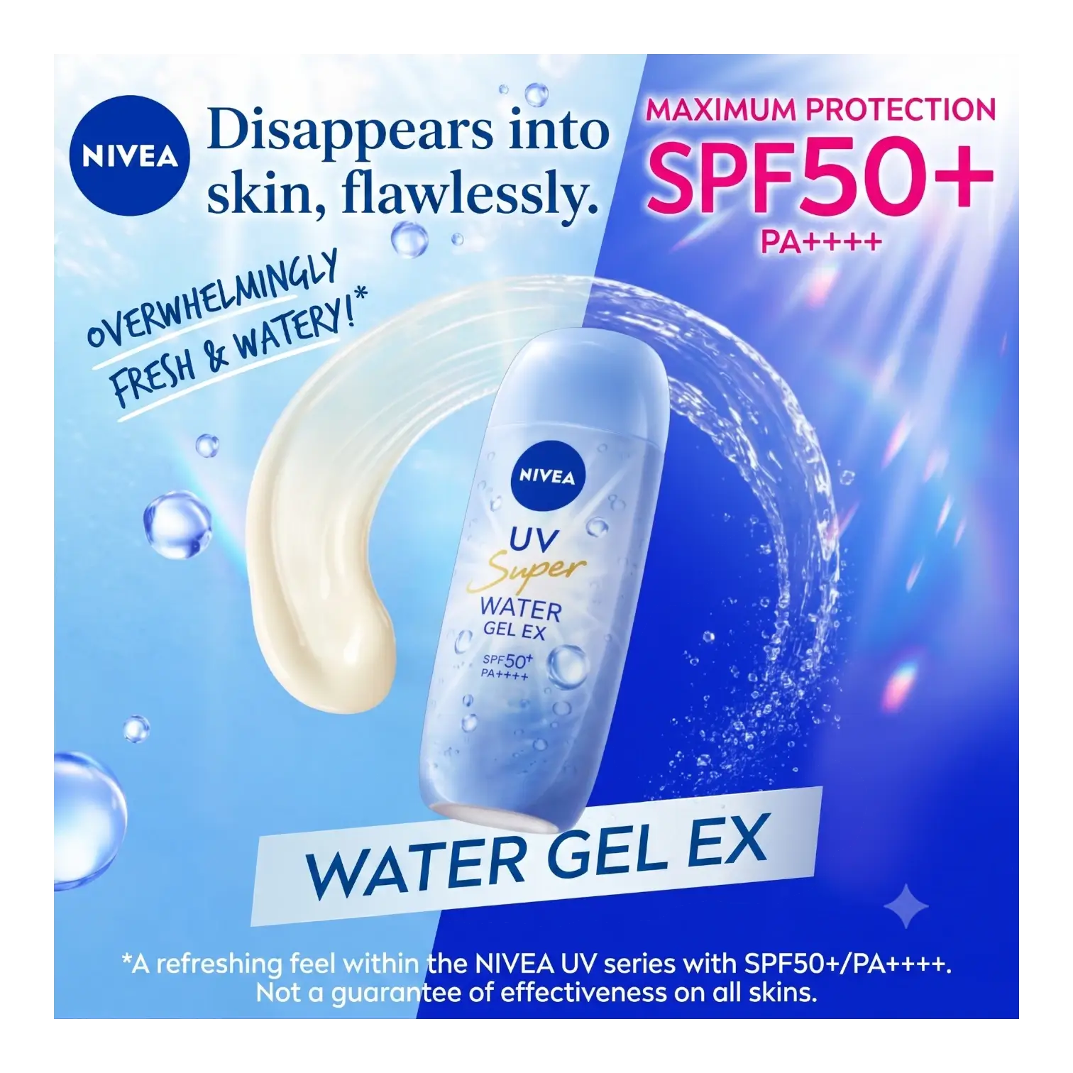 Nivea UV Water Gel EX 80g – Hydrating Japanese Sunscreen SPF50+ PA++++