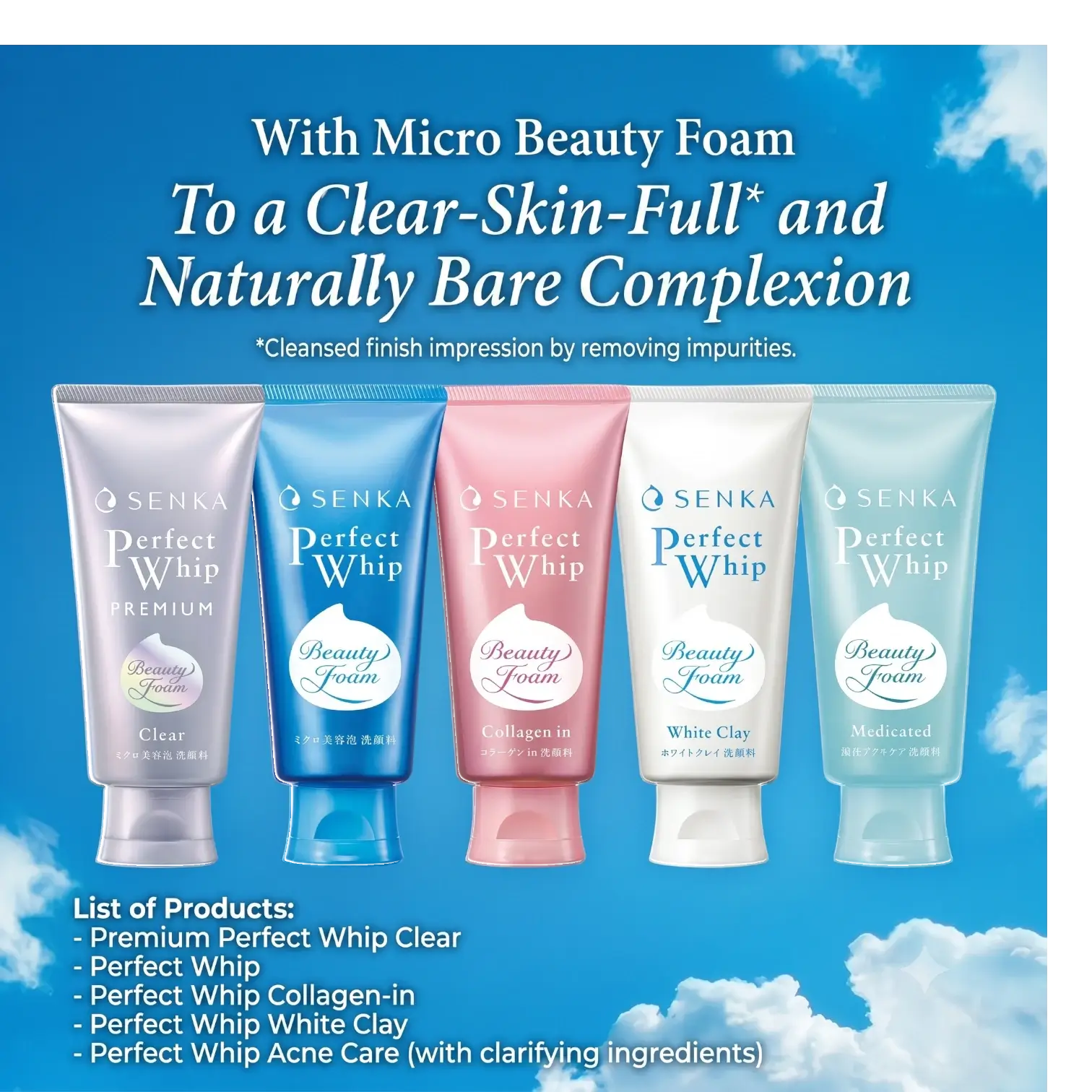 Shiseido Senka Perfect Whip 120g – Rich Foam Facial Cleanser