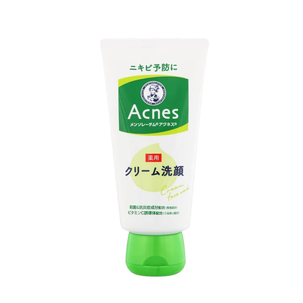 Rohto Acnes Medicated Cleansing Cream acne-fighting face wash removing excess sebum for clear bright skin, 130g
