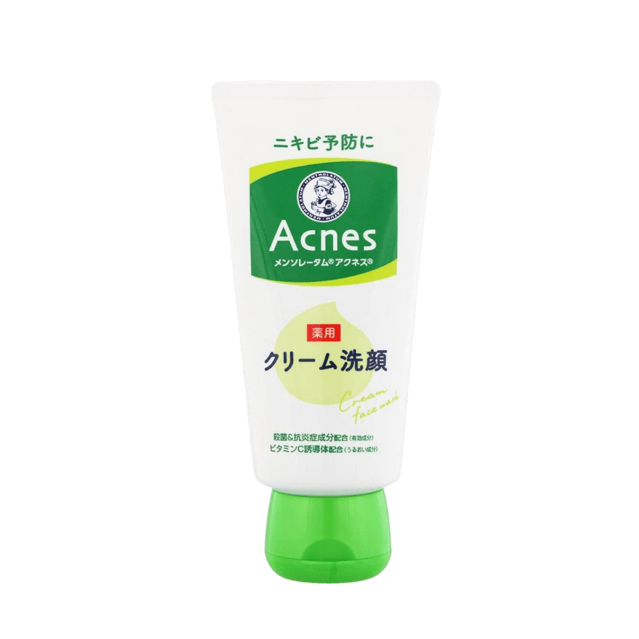 Rohto Acnes Medicated Cleansing Cream acne-fighting face wash removing excess sebum for clear bright skin, 130g
