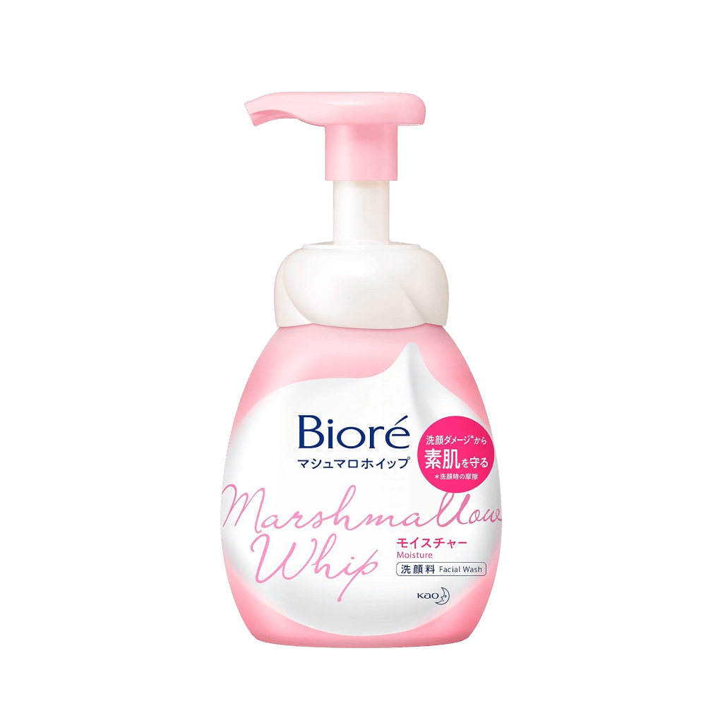 Biore Marshmallow Whip Facial Foam 150ml soft foaming face wash with airy marshmallow texture for gentle cleansing and smooth skin