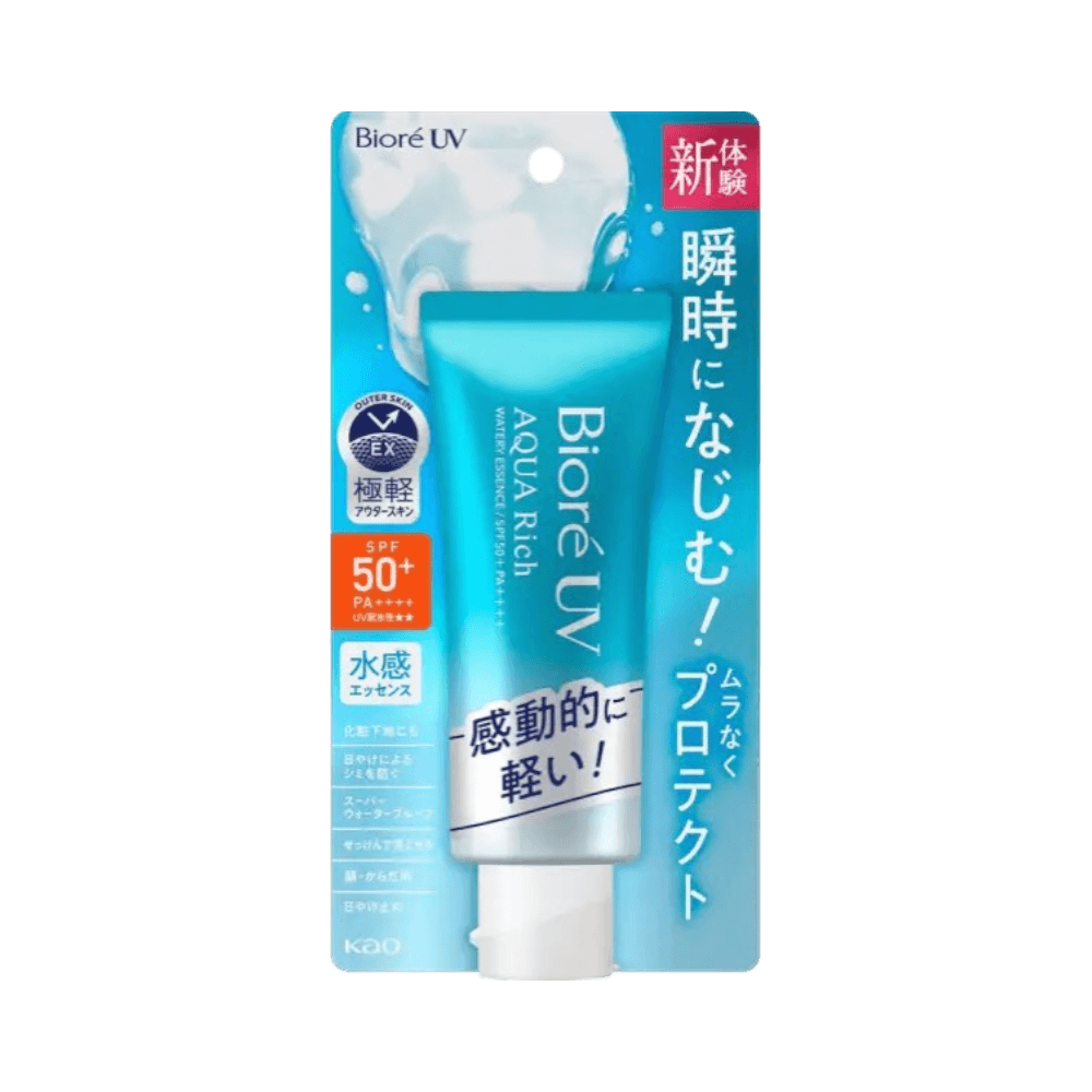 Biore UV Aqua Rich Watery Essence 70g Japanese sunscreen SPF50 PA++++ lightweight non sticky UV protection in Pakistan
