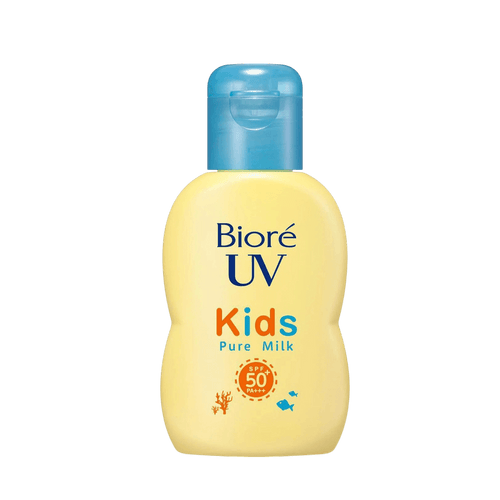 Biore UV Kids Pure Milk Sunscreen SPF50+ PA++++ 70g gentle sunscreen for kids with lightweight milk texture and strong UV protection