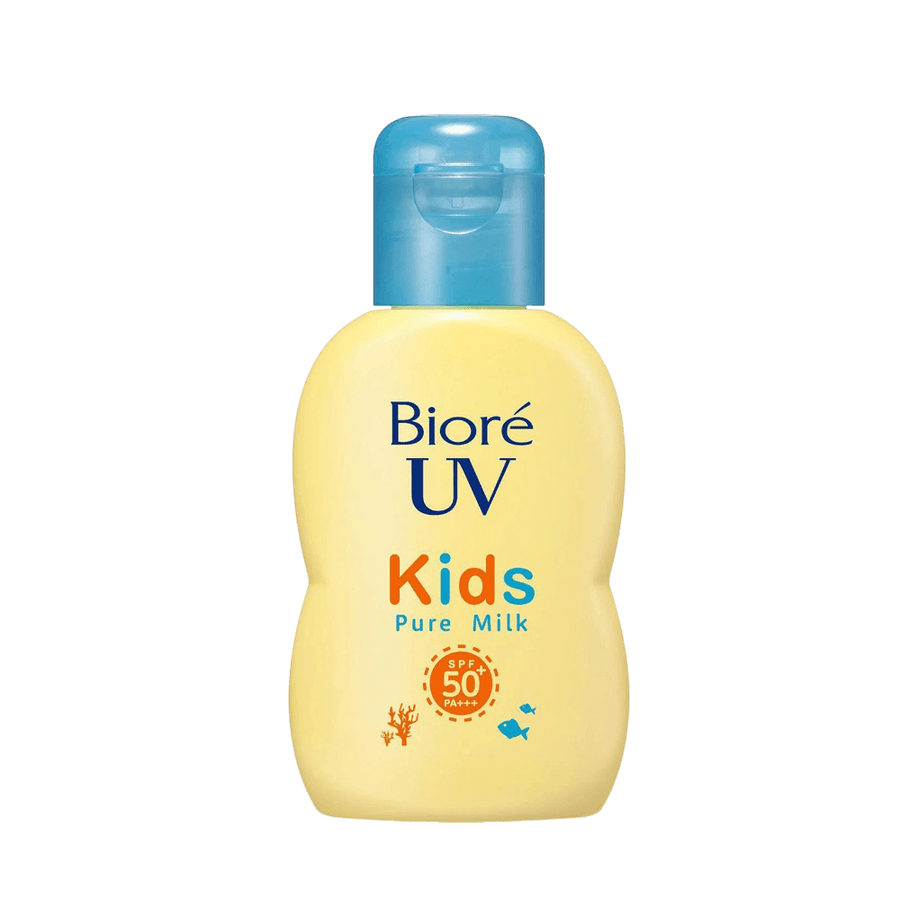 Biore UV Kids Pure Milk Sunscreen SPF50+ PA++++ 70g gentle sunscreen for kids with lightweight milk texture and strong UV protection