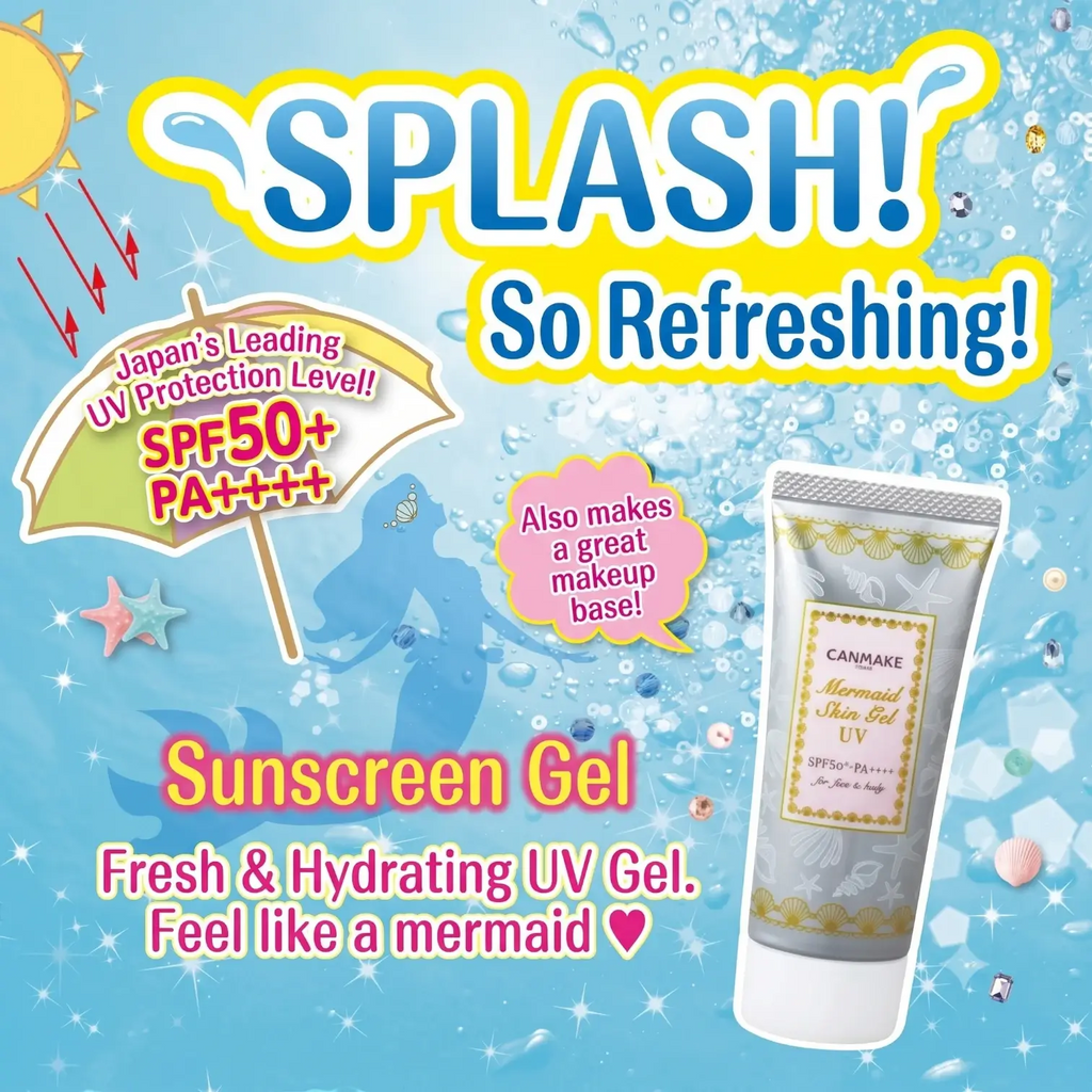 Canmake Mermaid Skin Gel UV SPF50+ PA++++ 40g – Hydrating Sunscreen