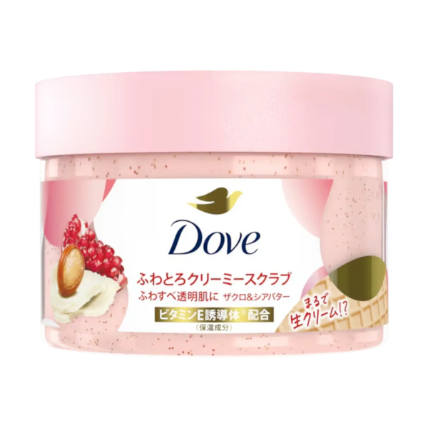 Dove Creamy Body Scrub Pomegranate and Shea Butter 298g authentic Japan Version exfoliating body scrub available in Pakistan

