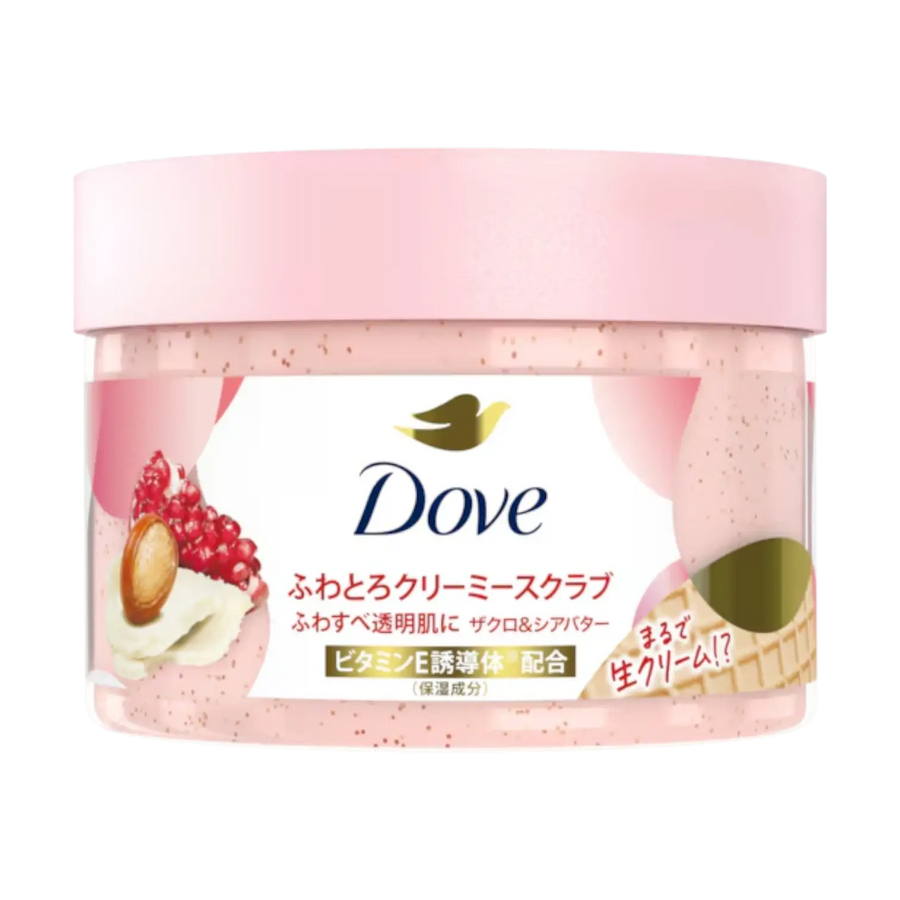 Dove Creamy Body Scrub Pomegranate and Shea Butter 298g authentic Japan Version exfoliating body scrub available in Pakistan
