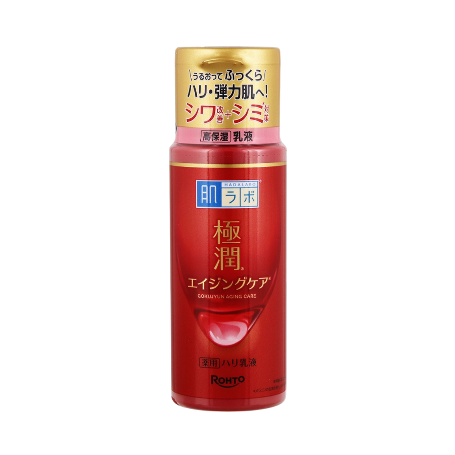 Hada Labo Gokujyun Anti-Aging Milky Lotion lifting wrinkles and boosting collagen for firm plump and bright skin, 140ml