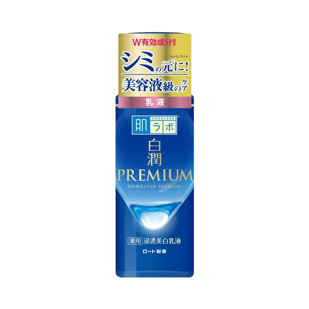 Hada Labo Shirojyun Premium Milky Lotion intense hydration emulsion fading dark spots for clear bright skin, 140ml