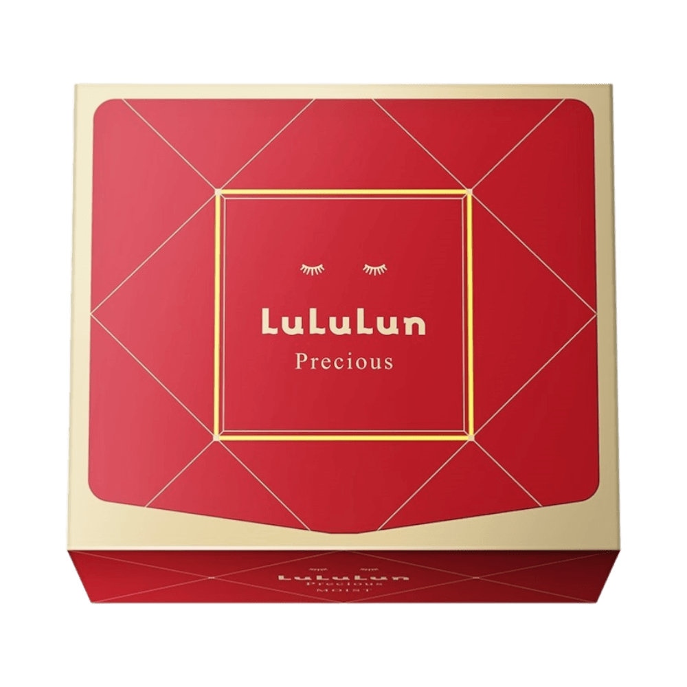 Lululun Precious Red Japanese Face Mask for anti-aging and deep barrier hydration