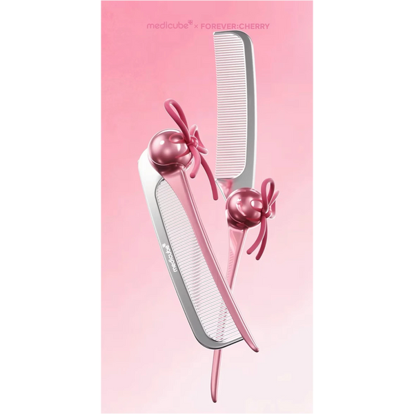 MEDICUBE Ribbon Cherry Beauty Shine Comb anti-static hair comb for smooth glossy hair in Pakistan
