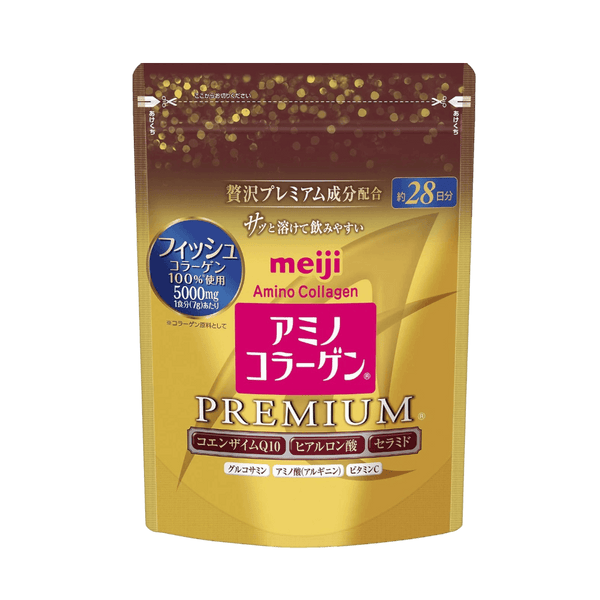 Meiji Amino Collagen Premium Japanese Powder for skin anti-aging and joint support