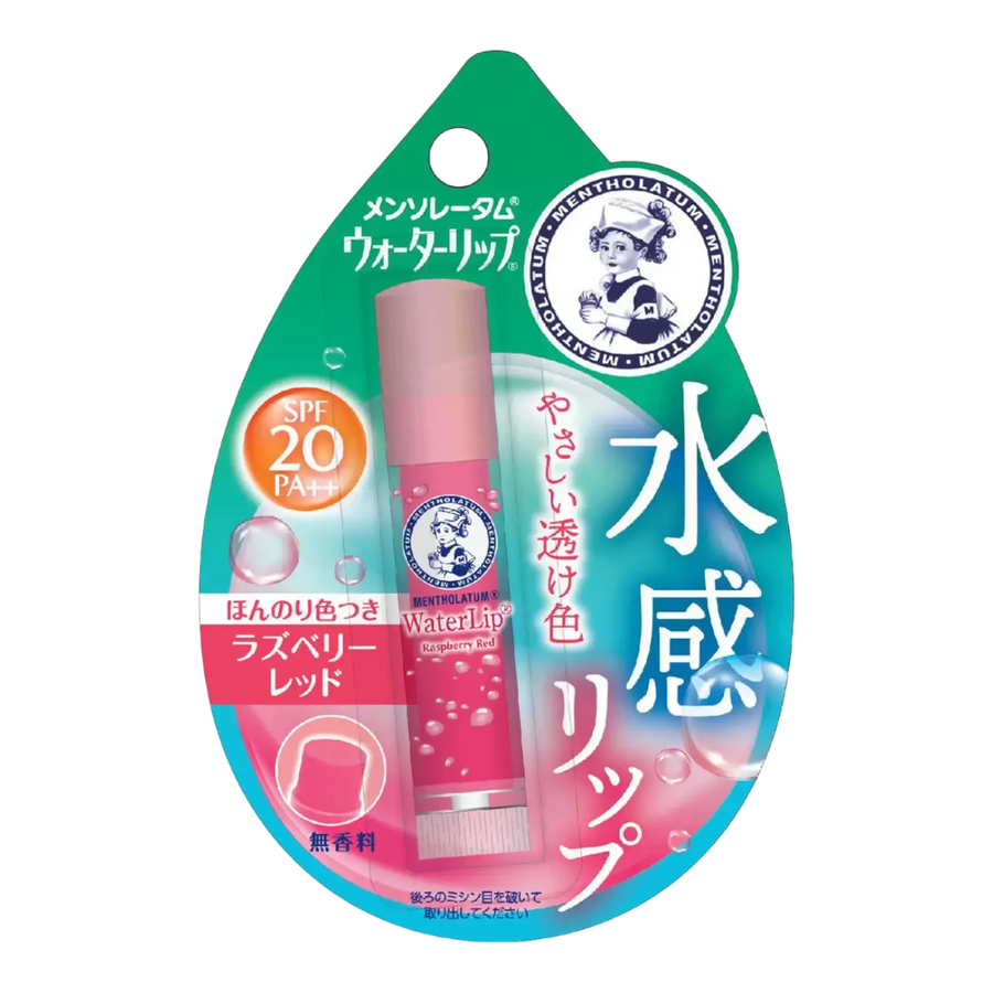 Mentholatum Water Lip Raspberry Red authentic Japan Version tinted lip balm with SPF20 PA++ available in Pakistan
