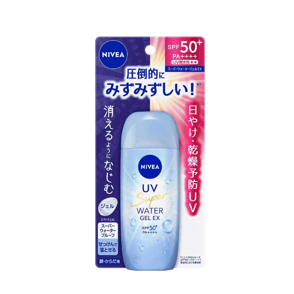 Nivea UV Water Gel EX 80g Japanese SPF50 PA+++ lightweight sunscreen gel for face and body in Pakistan
