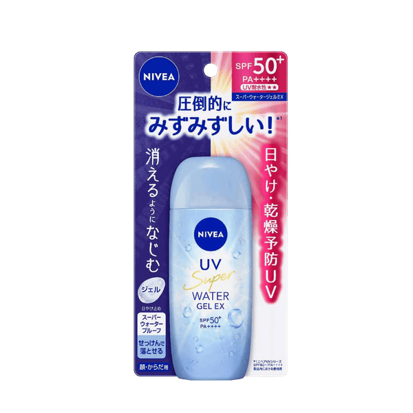 Nivea UV Water Gel EX 80g Japanese SPF50 PA+++ lightweight sunscreen gel for face and body in Pakistan
