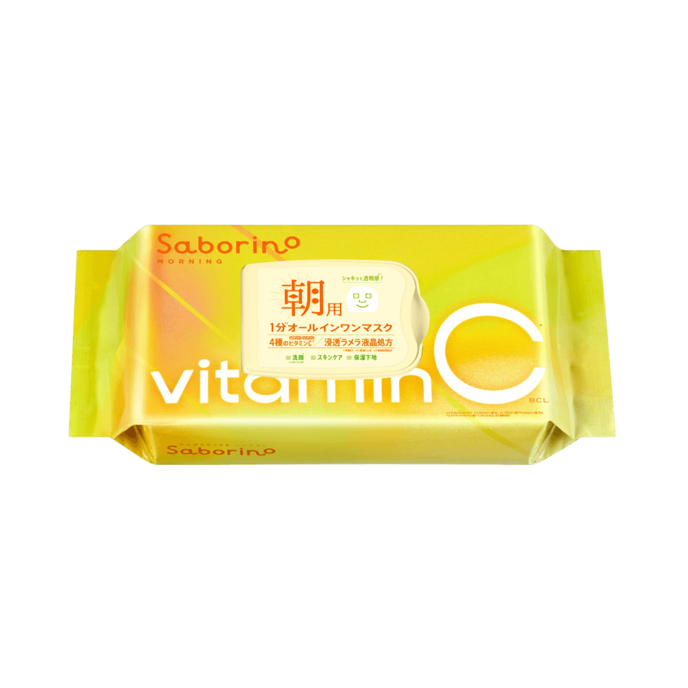 Saborino Morning Japanese Face Mask VitaT-C with Vitamin C for brightening glow