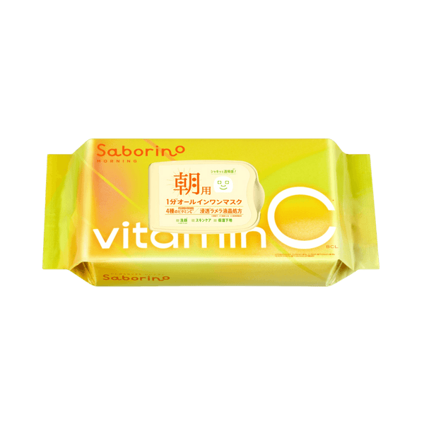 Saborino Morning Japanese Face Mask VitaT-C with Vitamin C for brightening glow