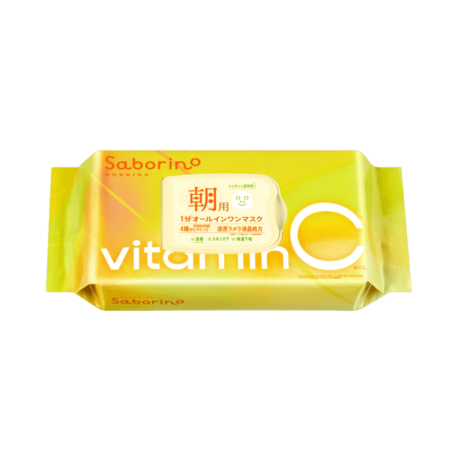 Saborino Morning Japanese Face Mask VitaT-C with Vitamin C for brightening glow