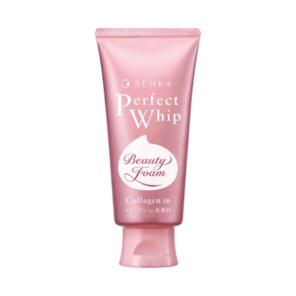 Senka Perfect Whip Collagen In Facial Cleanser 120g moisturizing foaming face wash with collagen for soft hydrated skin