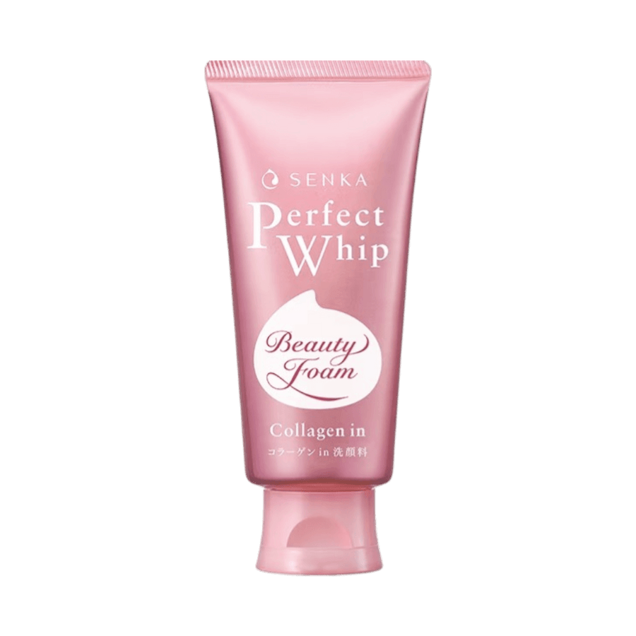 Senka Perfect Whip Collagen In Facial Cleanser 120g moisturizing foaming face wash with collagen for soft hydrated skin