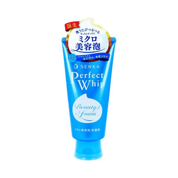 Senka Perfect Whip Facial Cleanser 120g rich foaming face wash for deep cleansing and smooth skin