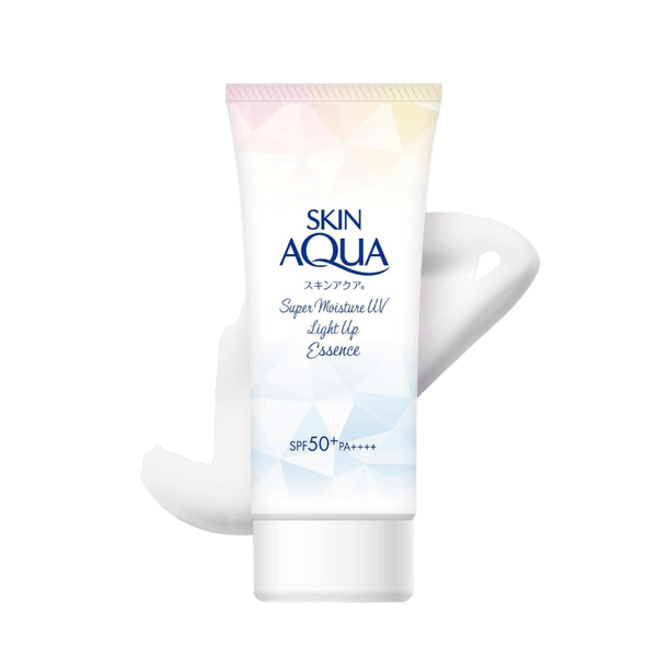 Skin Aqua Super Moisture UV Light Up Essence Sunscreen SPF50+ 70g tone enhancing lightweight sunscreen with strong UV protection and hydrating essence formula