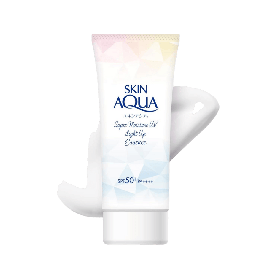 Skin Aqua Super Moisture UV Light Up Essence Sunscreen SPF50+ 70g tone enhancing lightweight sunscreen with strong UV protection and hydrating essence formula