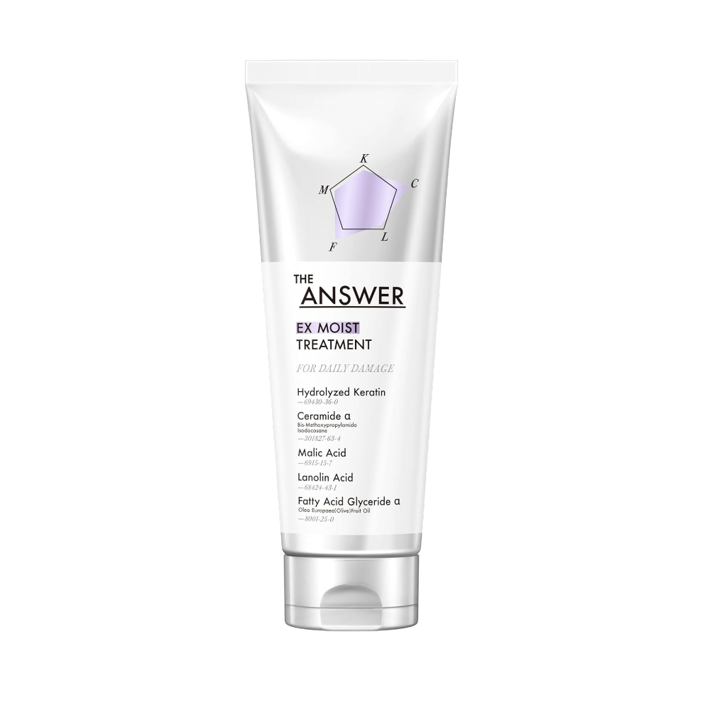 The Answer EX Moist Treatment repairing daily UV and friction damage for smooth hydrated and bright hair, 220g