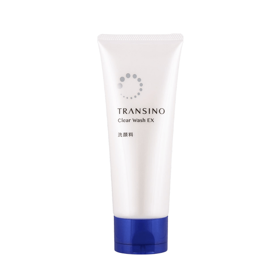 Transino Clear Wash EX Brightening Face Wash creamy purifying cleanser removing dullness for a bright glowing skin tone, 100g